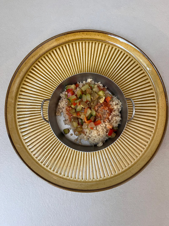 Ratatouille met bone broth & couscous