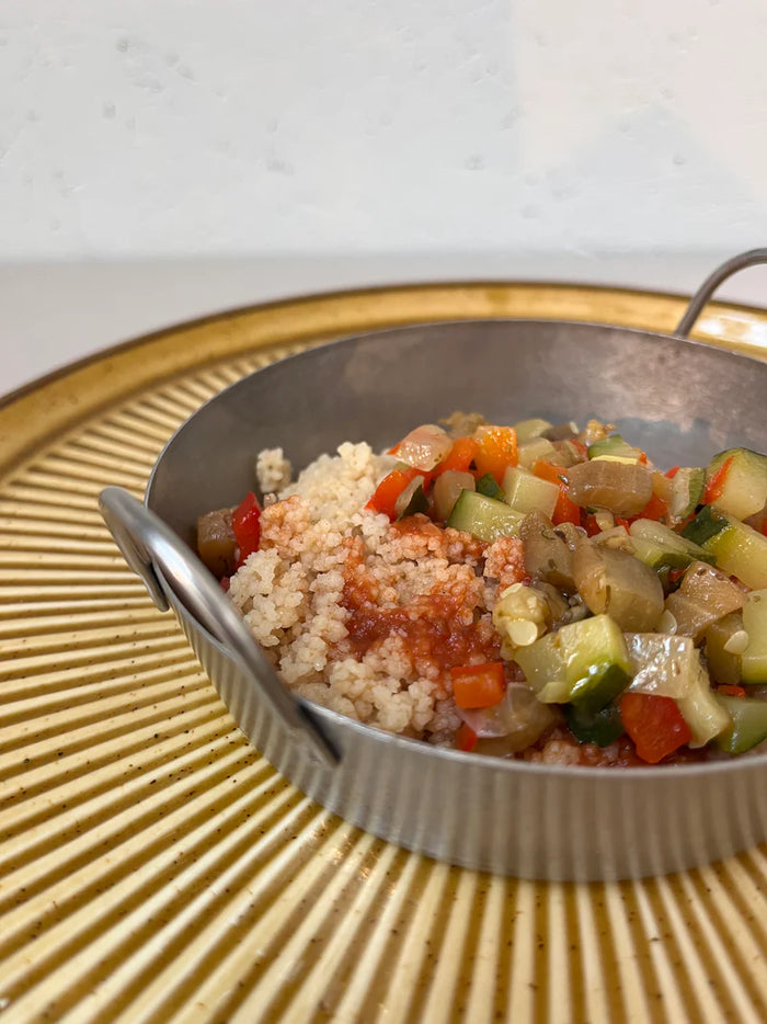 12+ Ratatouille met bone broth & couscous
