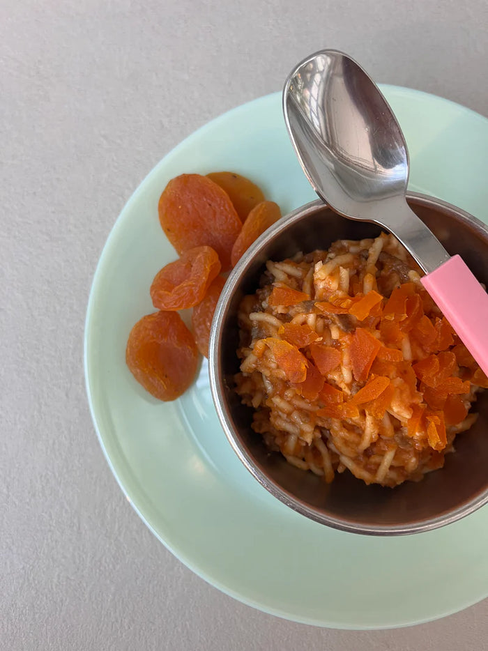 12+ Pasta bolognese met pompoen & gedroogde abrikoos